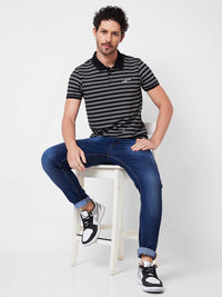 SPYKAR Round Neck Printed Cotton Slim Fit T-shirt