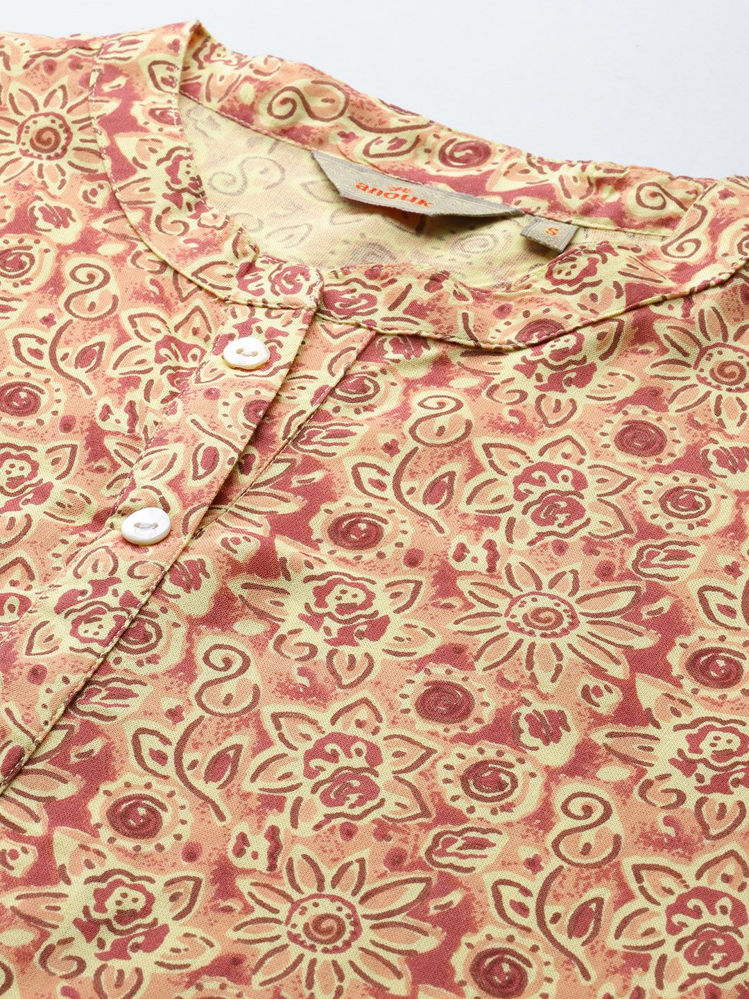 Anouk Floral Printed Straight Kurta