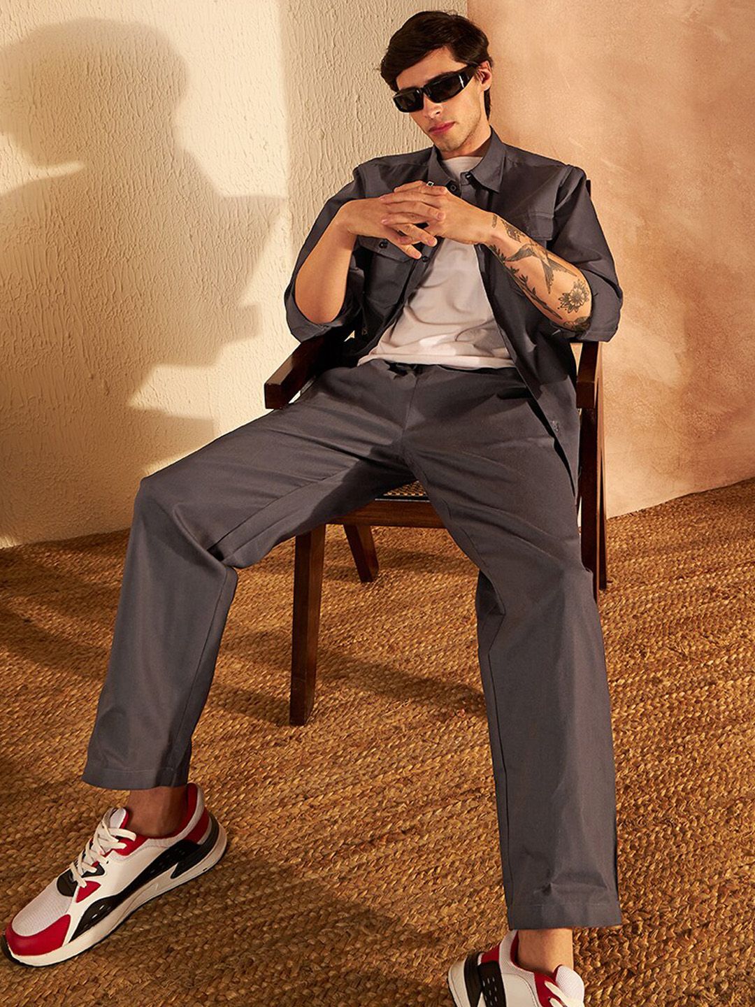 DENNISON Pure Cotton Shirt With Trousers Co-Ords