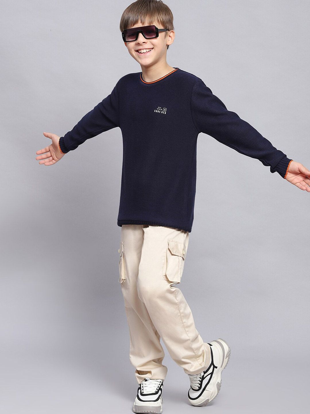 Monte Carlo Boys Long Sleeves Pure Cotton Pullover