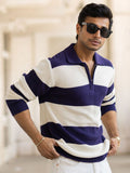 Powerlook Men Striped Pure Cotton T-shirt