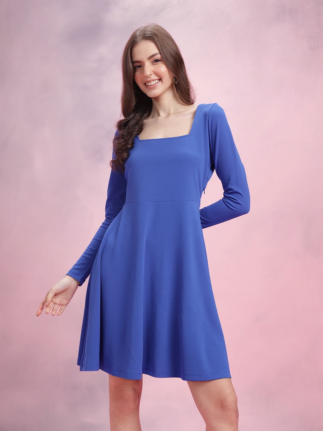 DressBerry Square Neck A-Line Dress