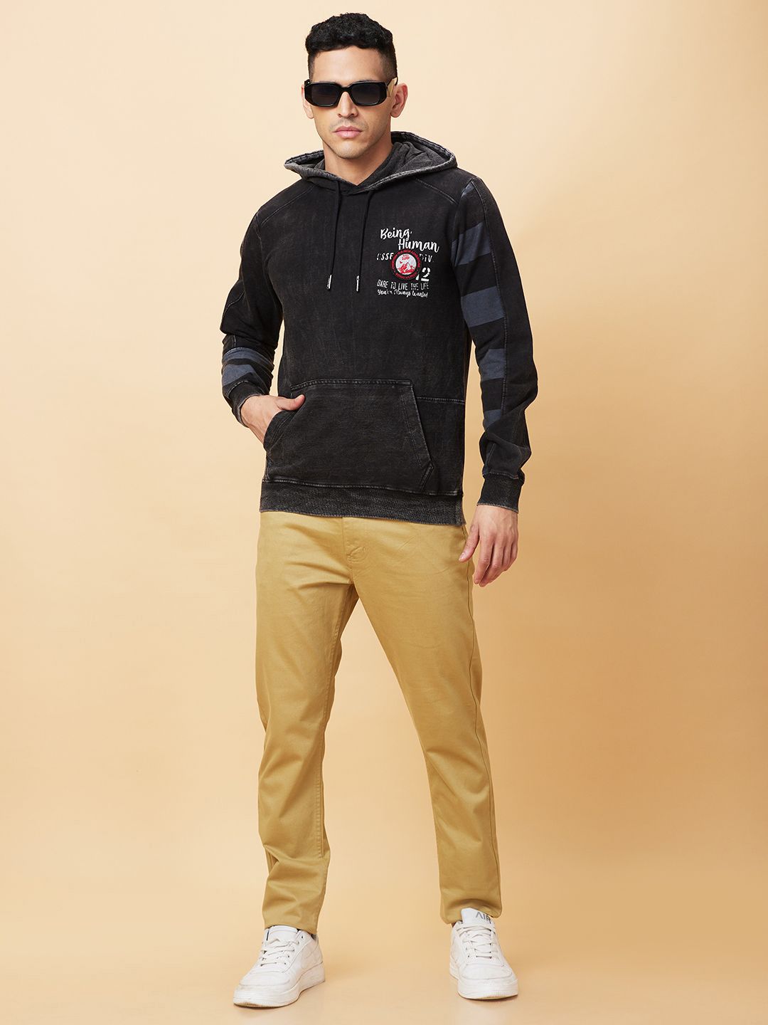 Being Human Printed Hooded Sweatshirts