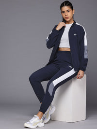 HRX by Hrithik Roshan Colourblocked Lifestyle Zip-Up Tracksuit