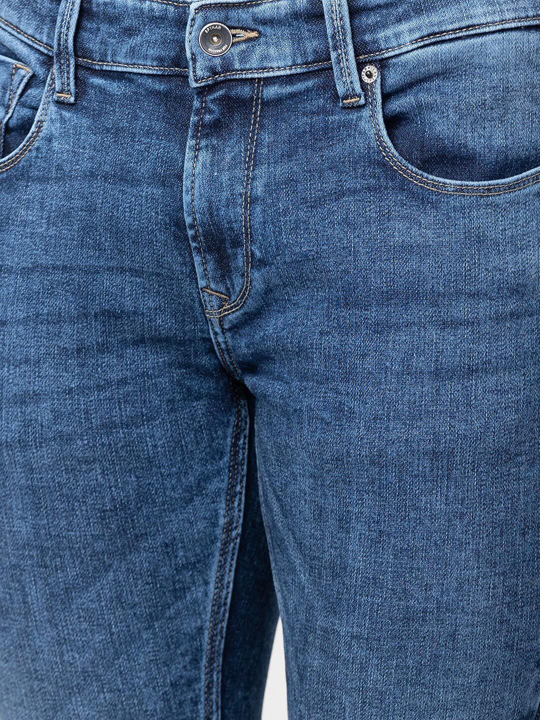 SPYKAR Men Slim Fit Heavy Fade Stretchable Cotton Jeans