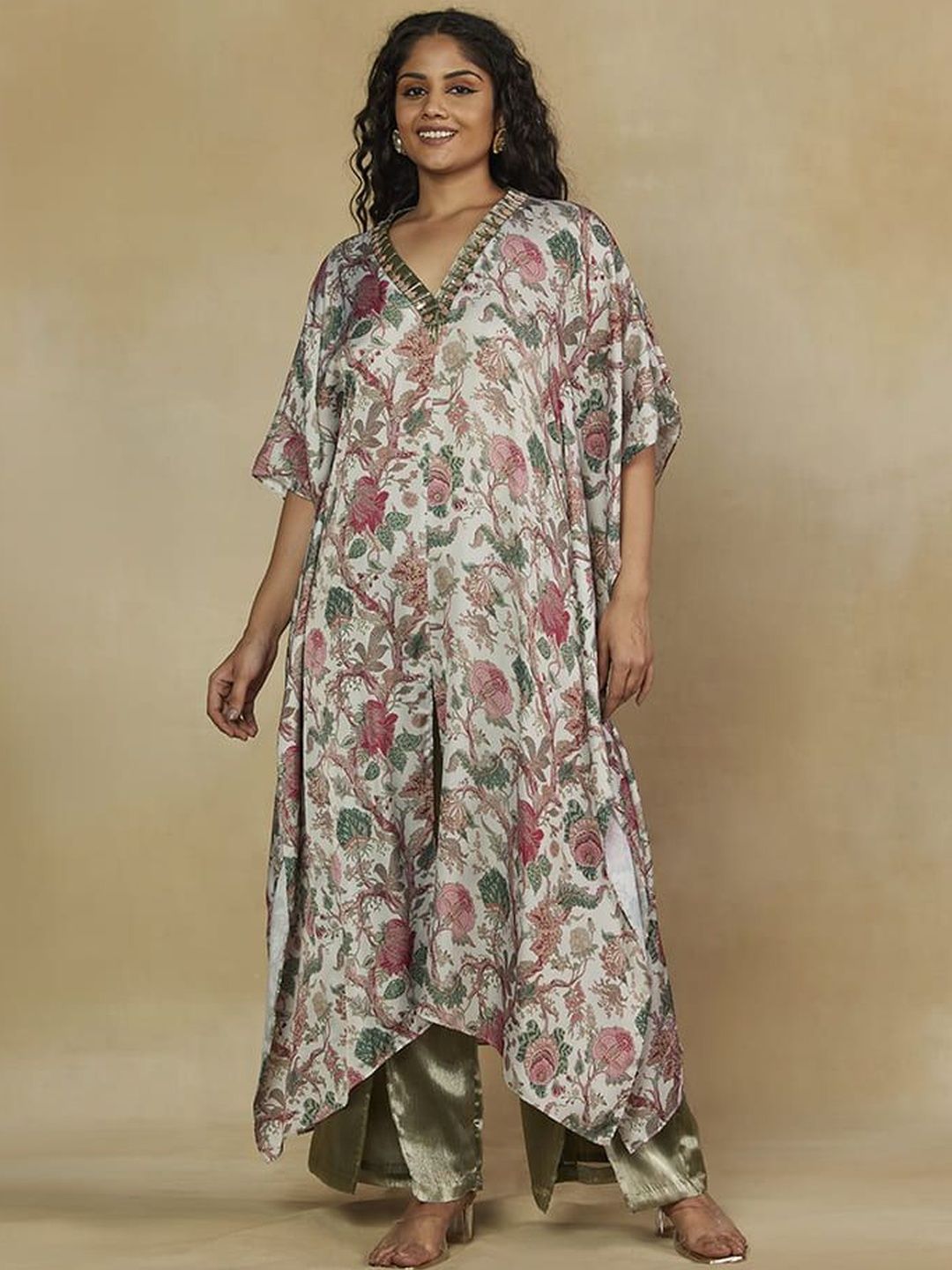 Mamicha Printed Kaftan & Trousers Co-Ords Set