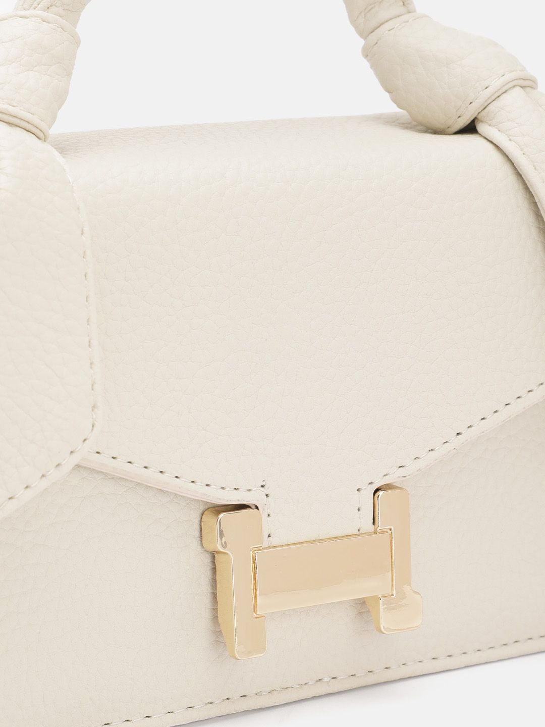 DressBerry Brand Logo Embossed Textured Satchel