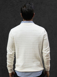 Powerlook Men Self Design Round Neck Cotton T-shirt