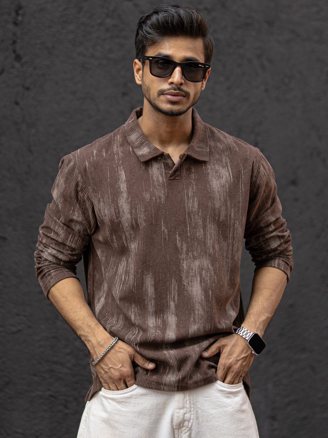 Powerlook Men Printed Polo Collar T-shirt