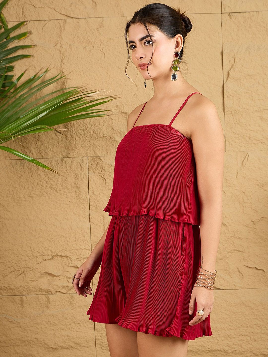 Berrylush Women Shoulder Straps Playsuit Jumpsuit