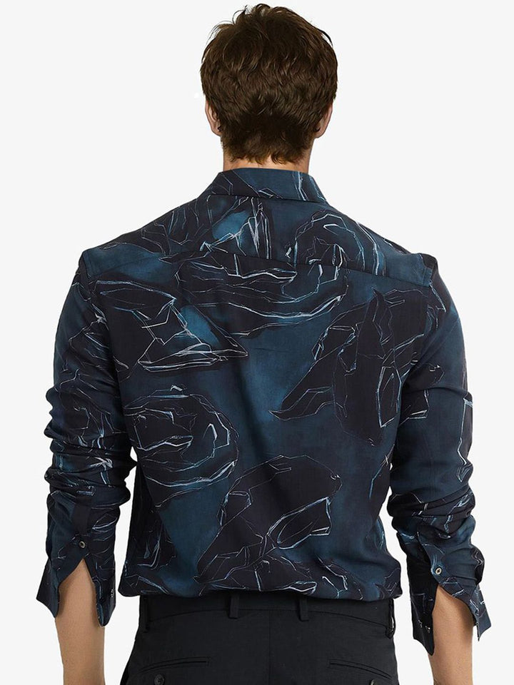 RARE RABBIT Men Comfort Opaque Printed Casual Shirt