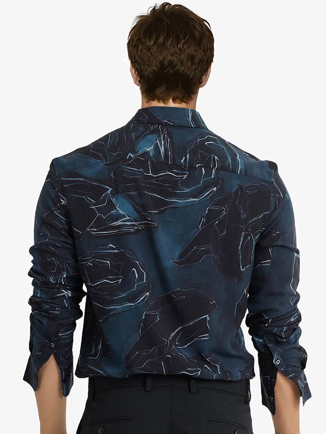 RARE RABBIT Men Comfort Opaque Printed Casual Shirt