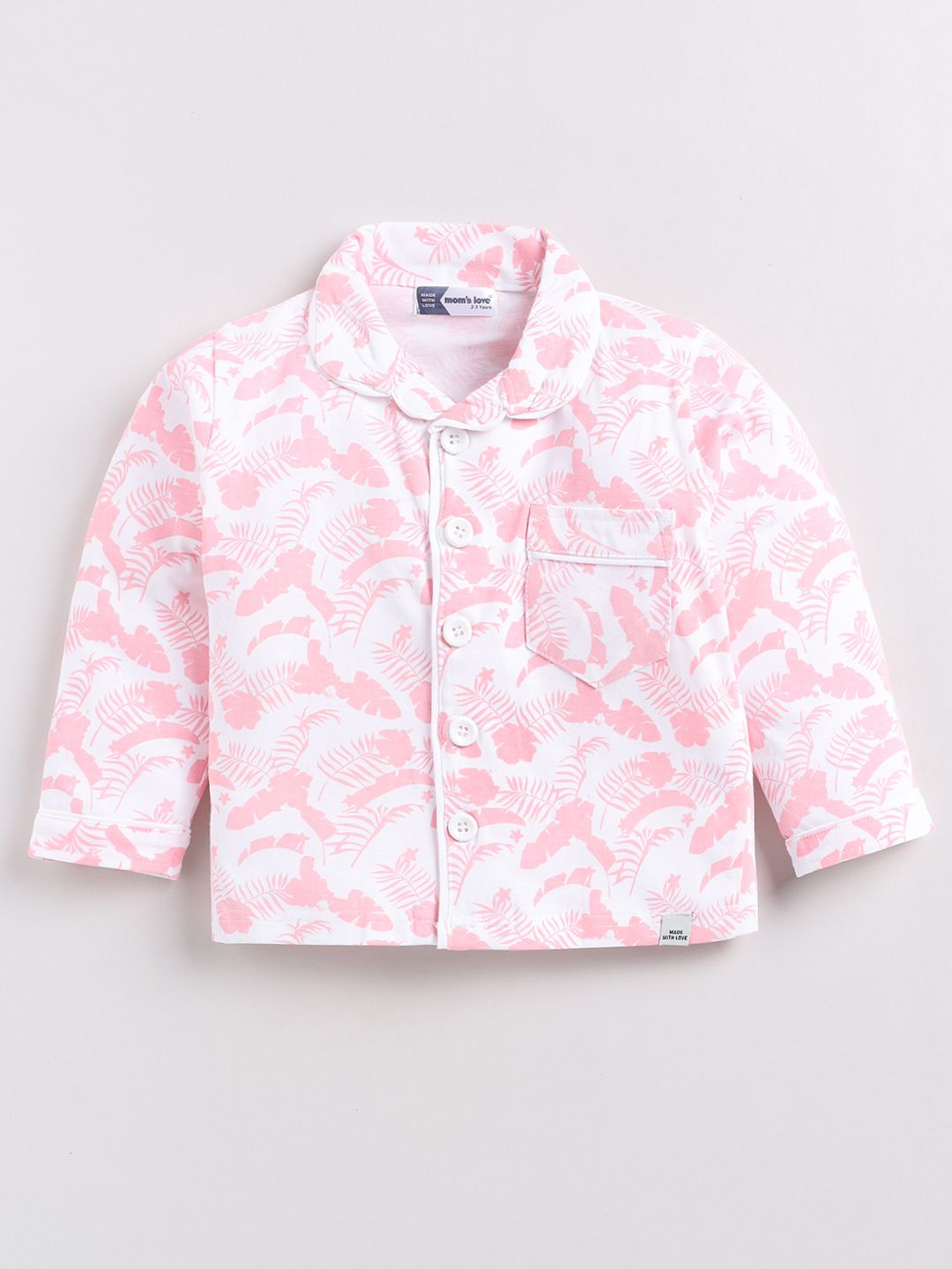 Moms Love Boys Floral Printed Night Suit