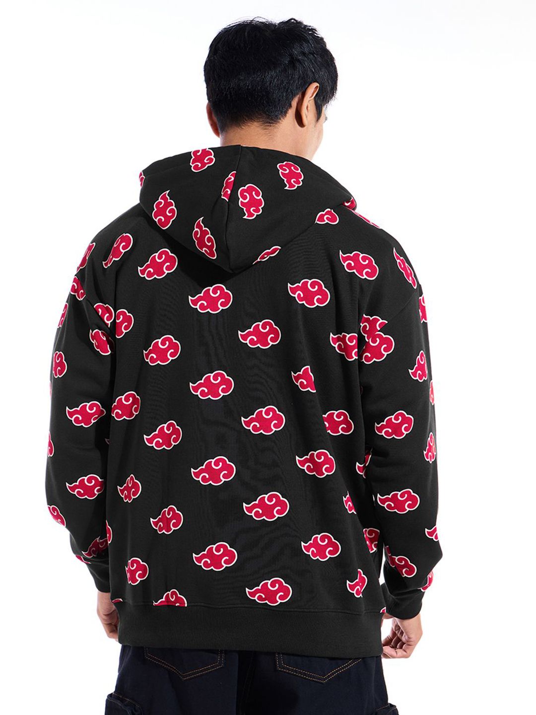 Bewakoof Heavy Duty Men Printed Hooded Oversized Sweatshirt