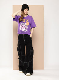 Difference of Opinion Printed Oversized Pure Cotton T-shirt