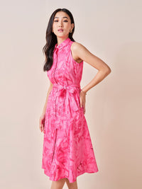 AND Printed Cotton Shirt Midi Dress