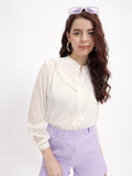DressBerry 90s Minimalist Dobby Weave Shirt