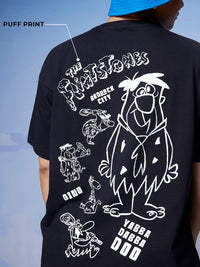 Bewakoof Official Cartoon Network Merchandise The Flintstones Printed Oversized T-shirt