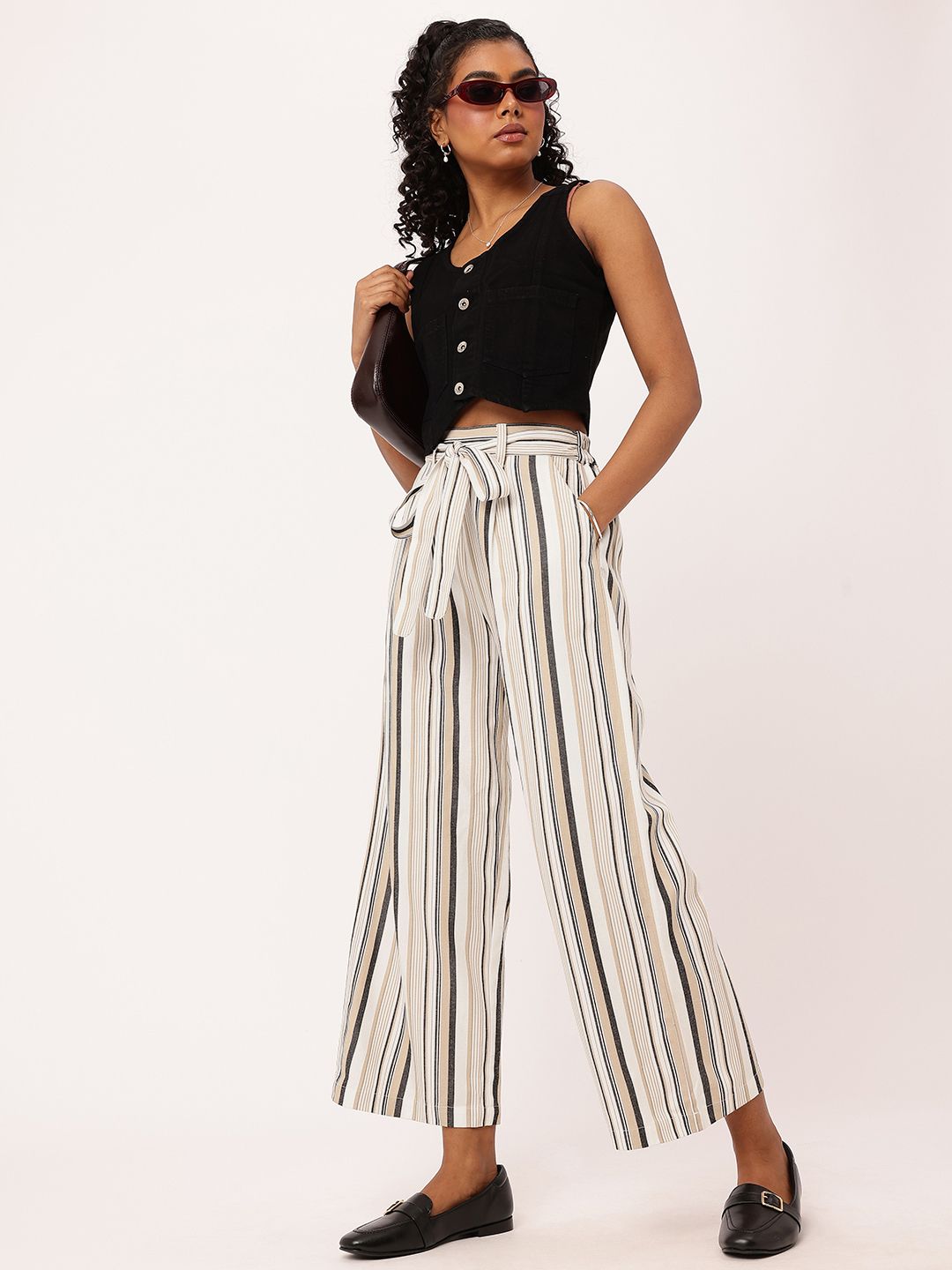 DressBerry Women Breezy Bold Stripes Trousers