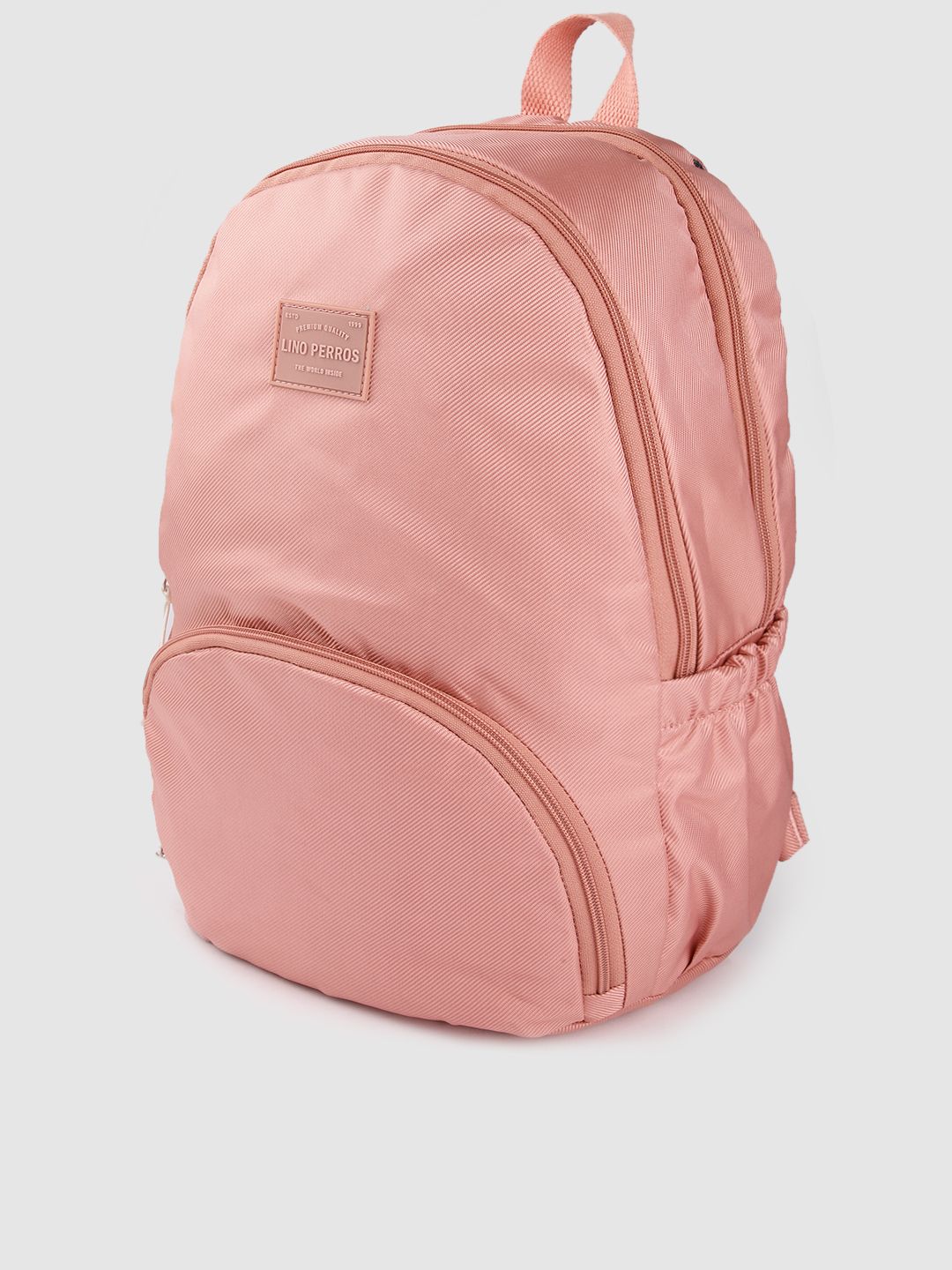 Lino Perros Women Striped Medium-Sized Backpack with Laptop Compartment 21L