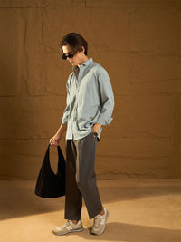 DENNISON Drop Shoulder Oversized Pintuck Shirt