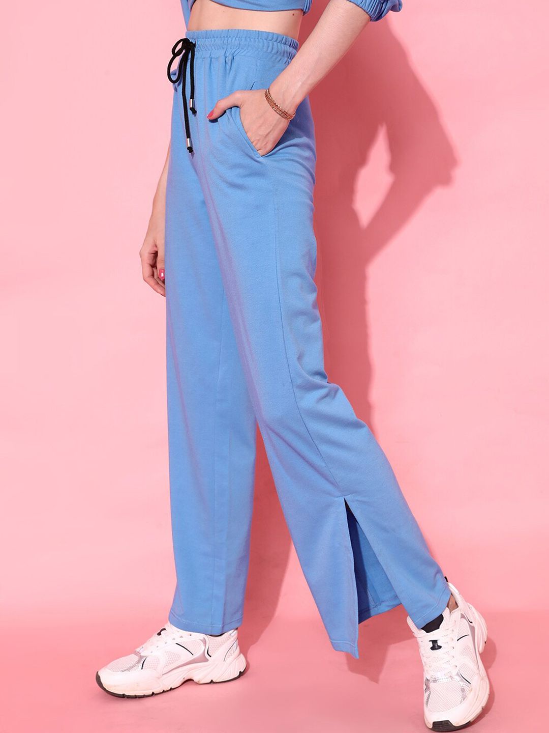 STREET 9 BASICS Women Blue Solid Trousers