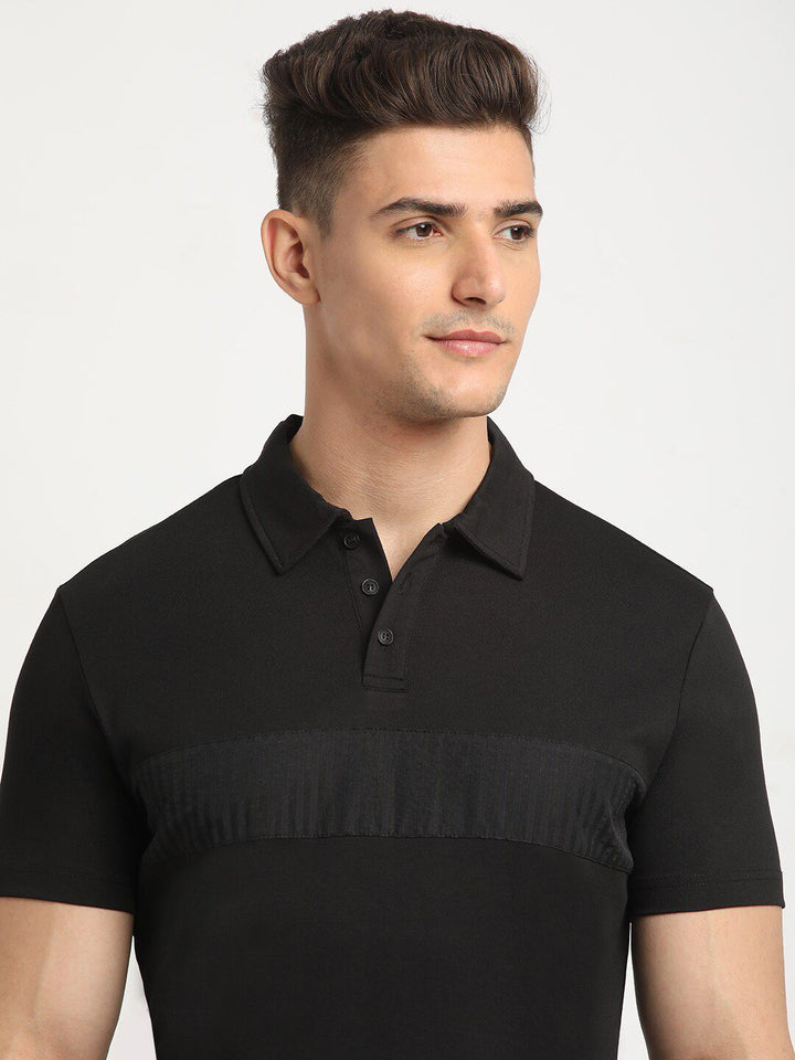 THE BEAR HOUSE Polo Collar Short Sleeves Slim Fit T-shirt