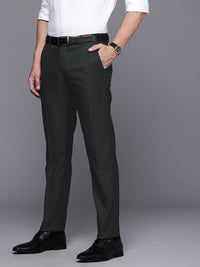 Raymond Men Checked Slim Fit Formal Trousers