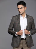 Raymond Checked Contemporary Fit Single-Breasted Formal Blazer