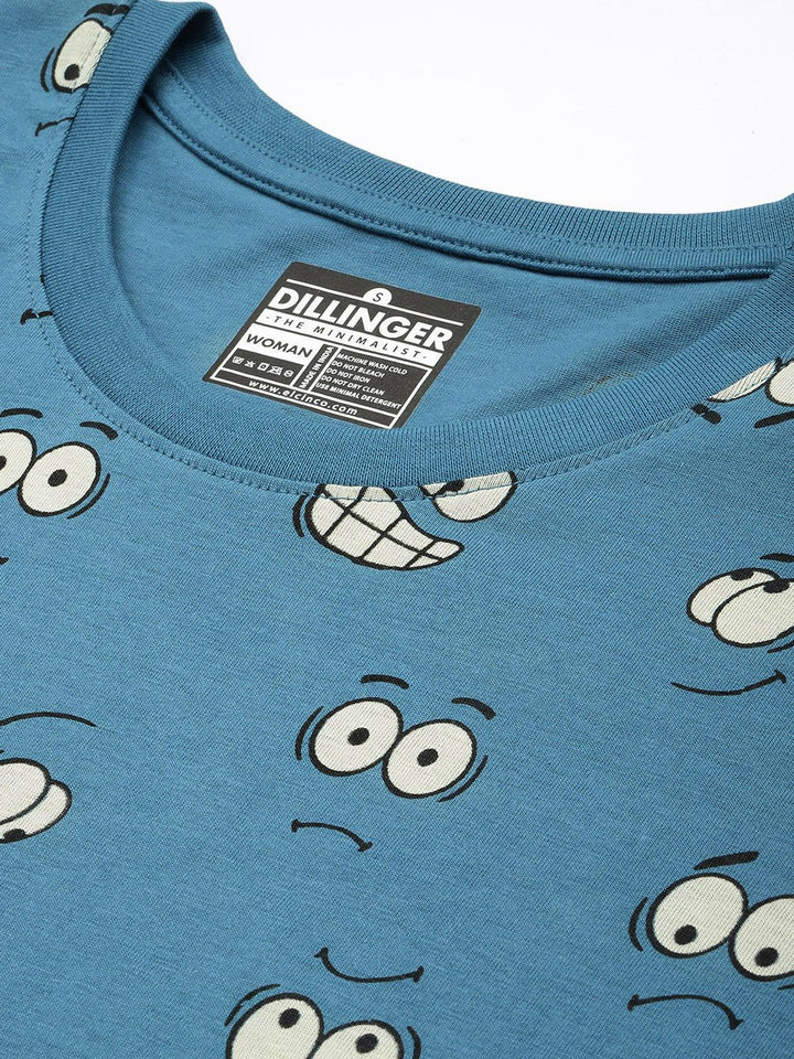 DILLINGER Printed Pure Super Combed Cotton Boxy T-shirt