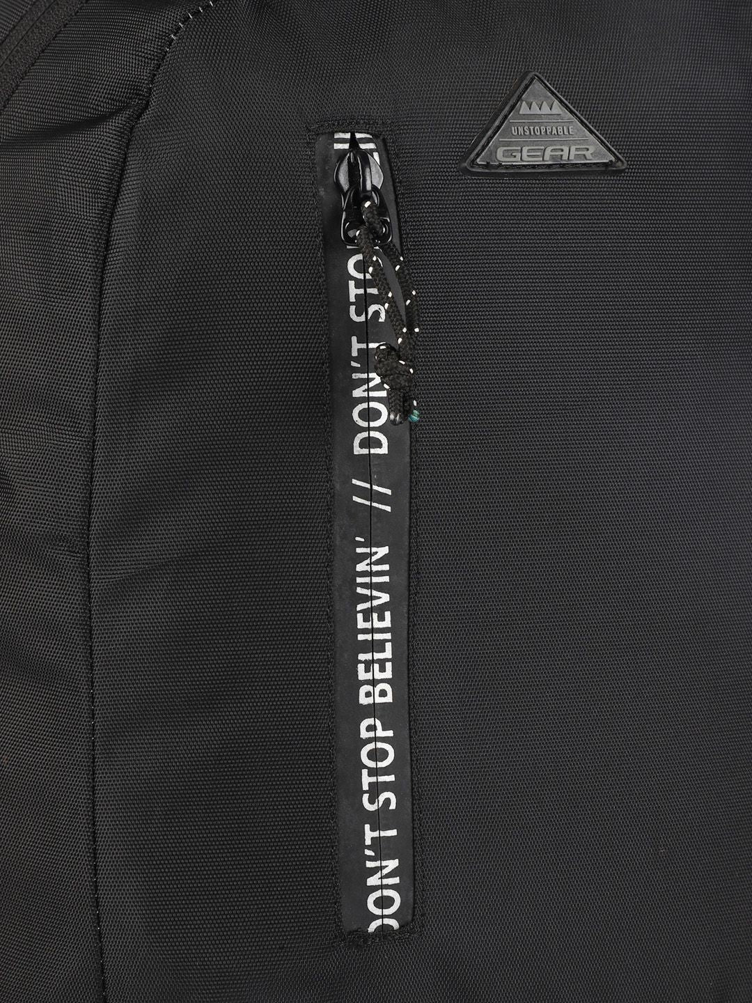 Gear Unisex Black & Grey Colourblocked Superior Backpack