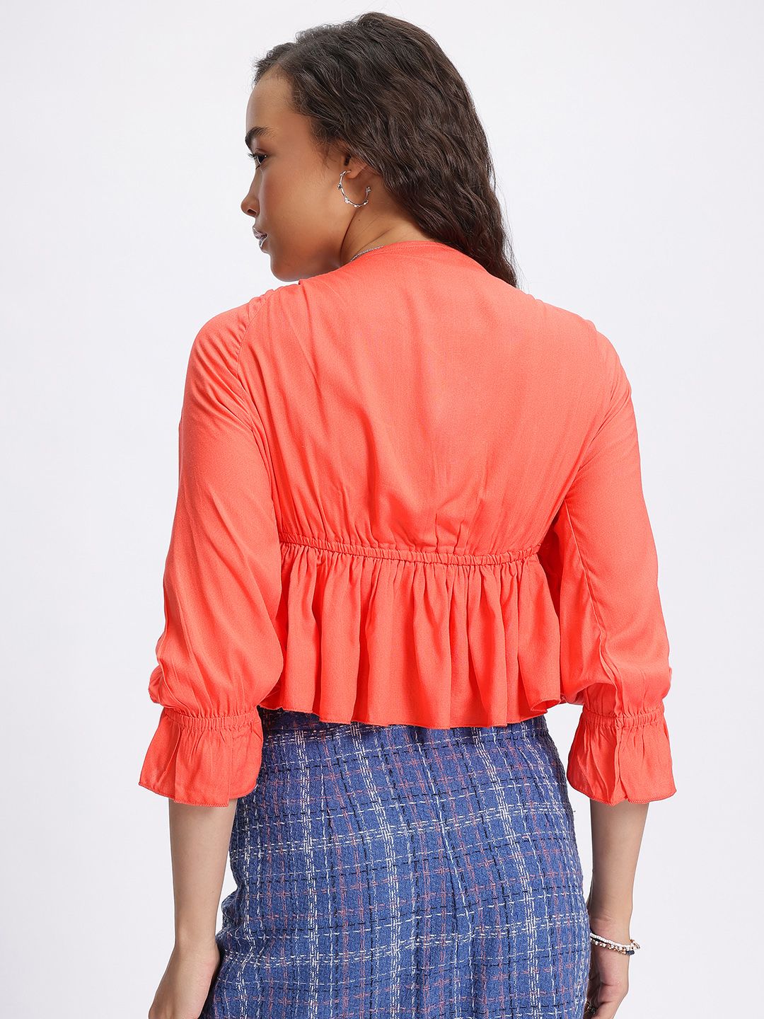 DressBerry Vibrant Vibes V-Neck Empire Top