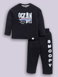 Happy Faces Boys Snoopy Printed Pure Cotton T-shirt with Trousers
