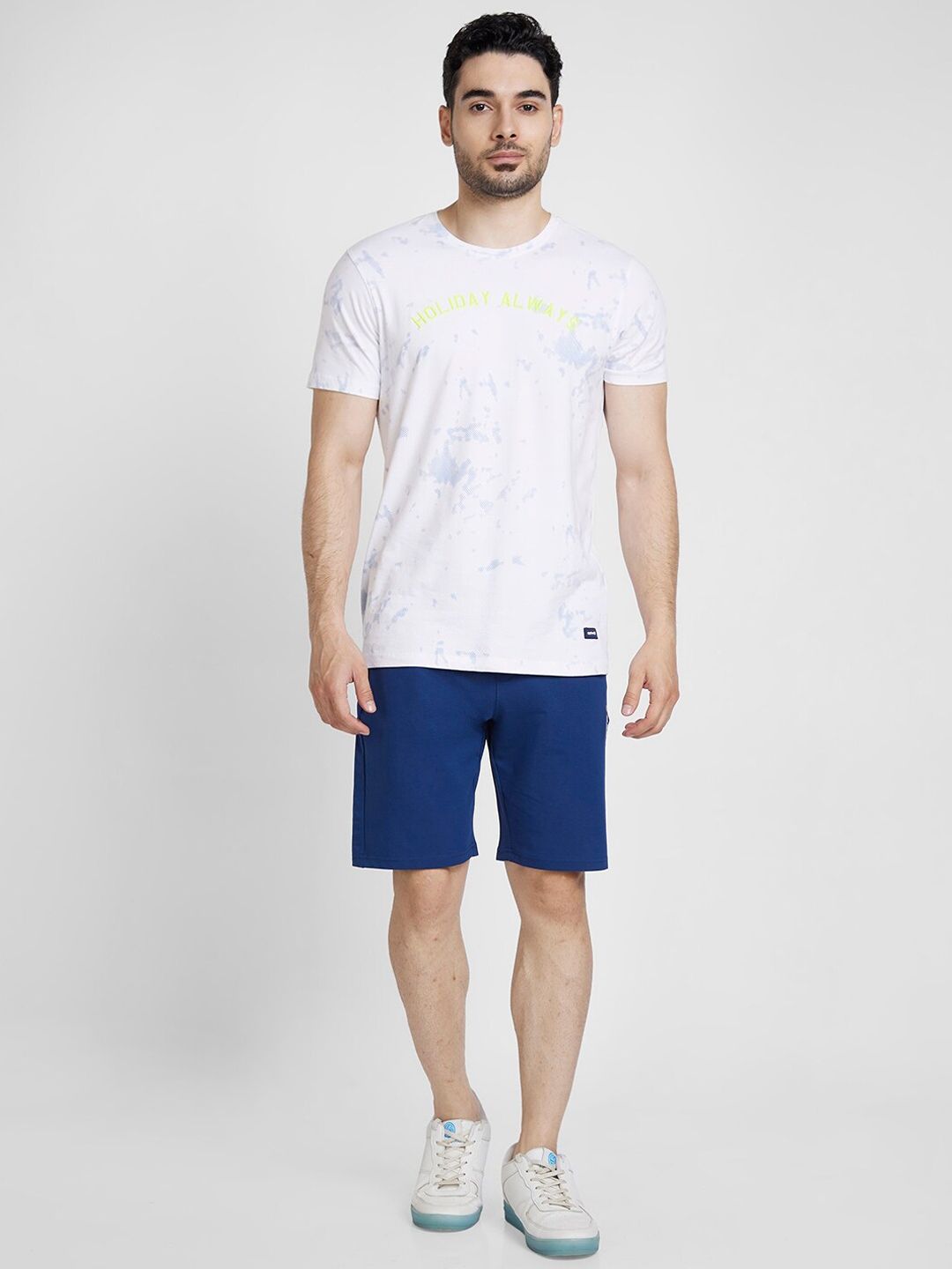 SPYKAR Men Mid Rise Cotton Shorts