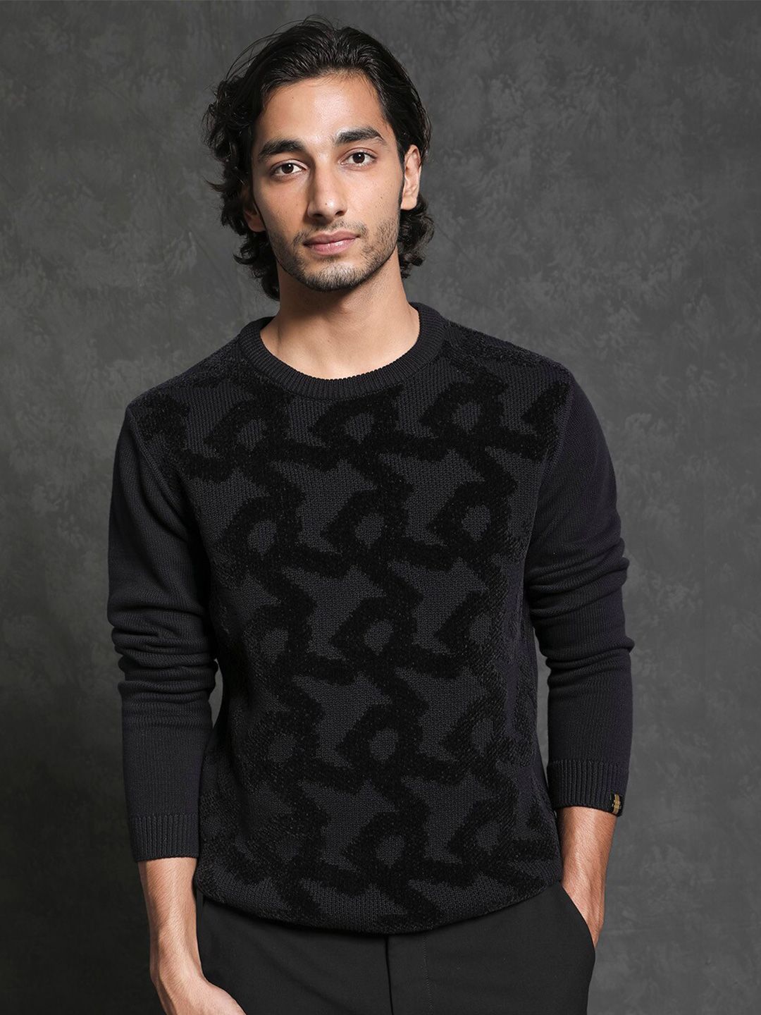 Lelaki Arnab Rare Fink Fit Fit Sweater