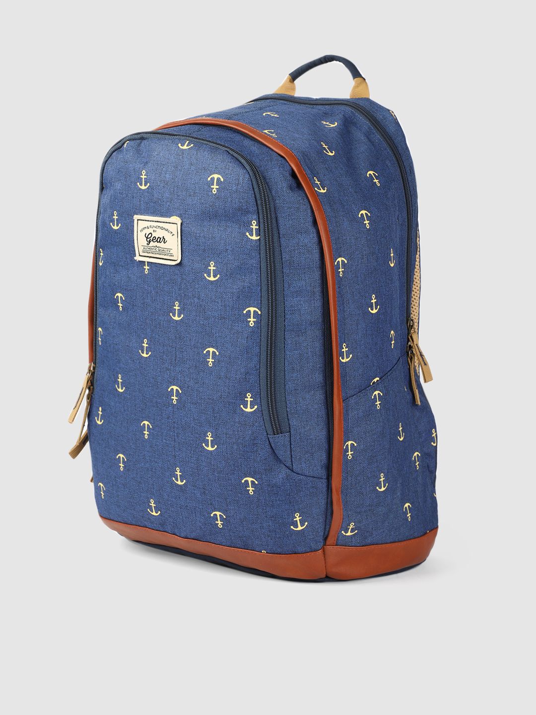Gear Unisex Blue Anchor Print Laptop Backpack