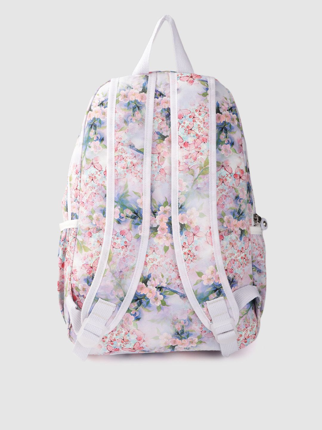 Lino Perros Women Purple & Pink Floral Print 13 Inch Laptop Backpack