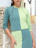 DressBerry Minimalist Mix Ribbed Top