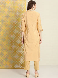 House of Pataudi V-Neck Woven Design Sequined Embellished Jashn Kurta