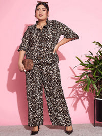 SASSAFRAS Curve Animal Printed Shirt With Trousers