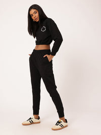 Kook N Keech Street Savvy Relaxed Crop Sweatshirt With Joggers Co-Ords Set