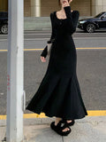 DressBerry Round Neck A-Line Maxi Dress