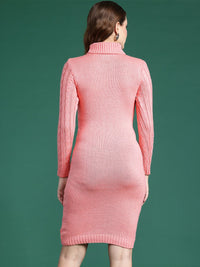 DressBerry Cable Knitted Mini Jumper Dress