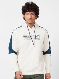 SPYKAR Typography Printed Hooded Sweatshirt