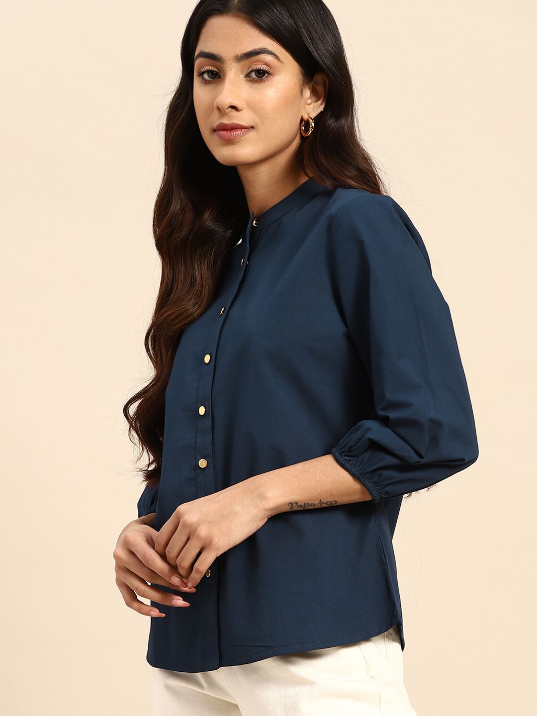 all about you Pure Cotton Opaque Casual Shirt