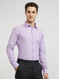 Raymond Men Purple Pure Cotton Slim Fit Formal Shirt