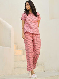 SANSKRUTIHOMES Women Printed Pure Cotton Night suit