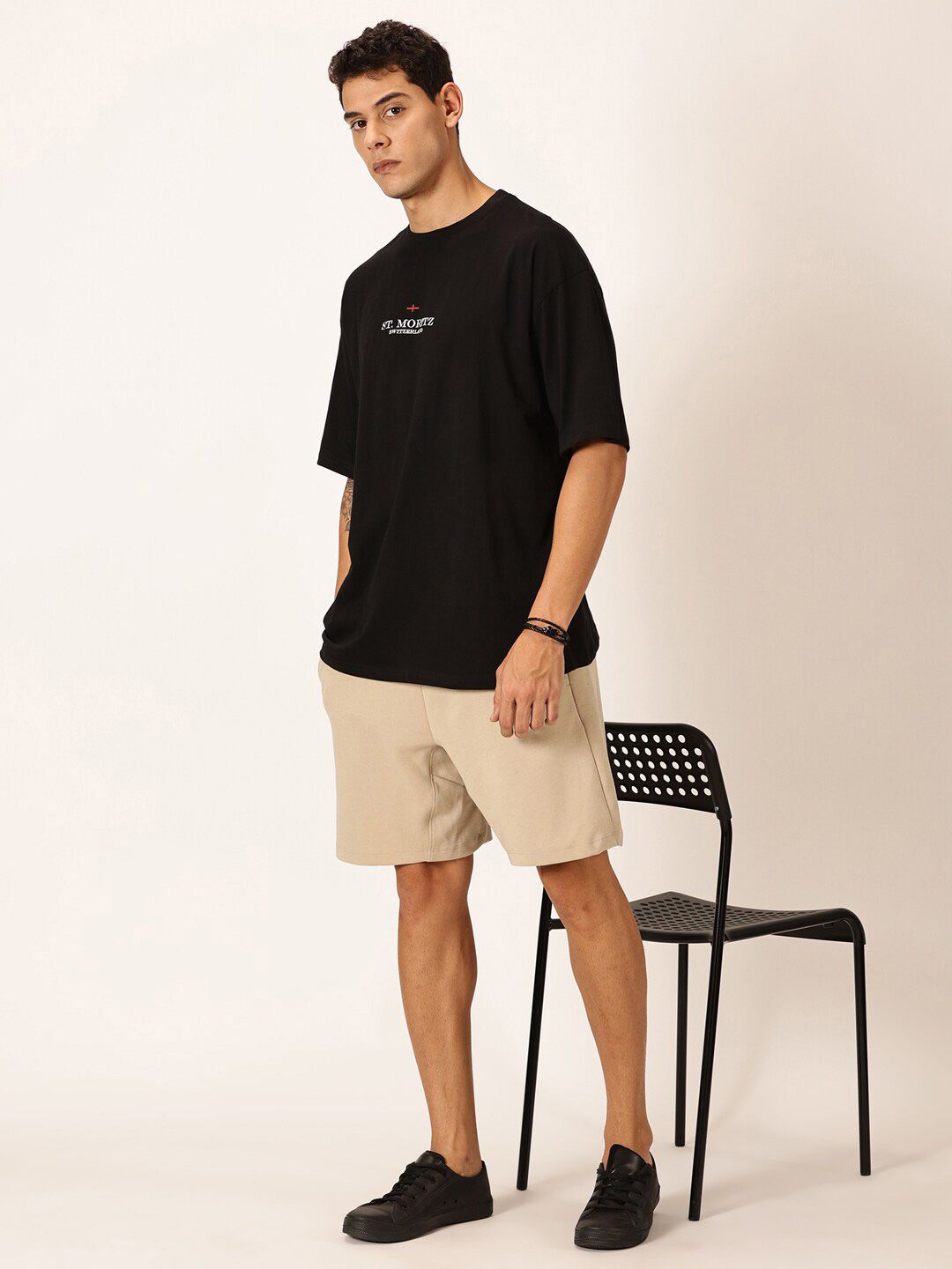 Thomas Scott Round Neck Typography Printed Cotton Oversized T-shirt