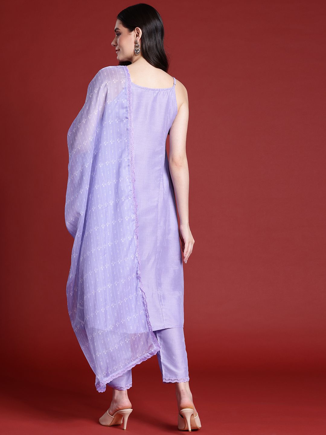 Anouk Women A-Line Kurta with Trousers & Dupatta