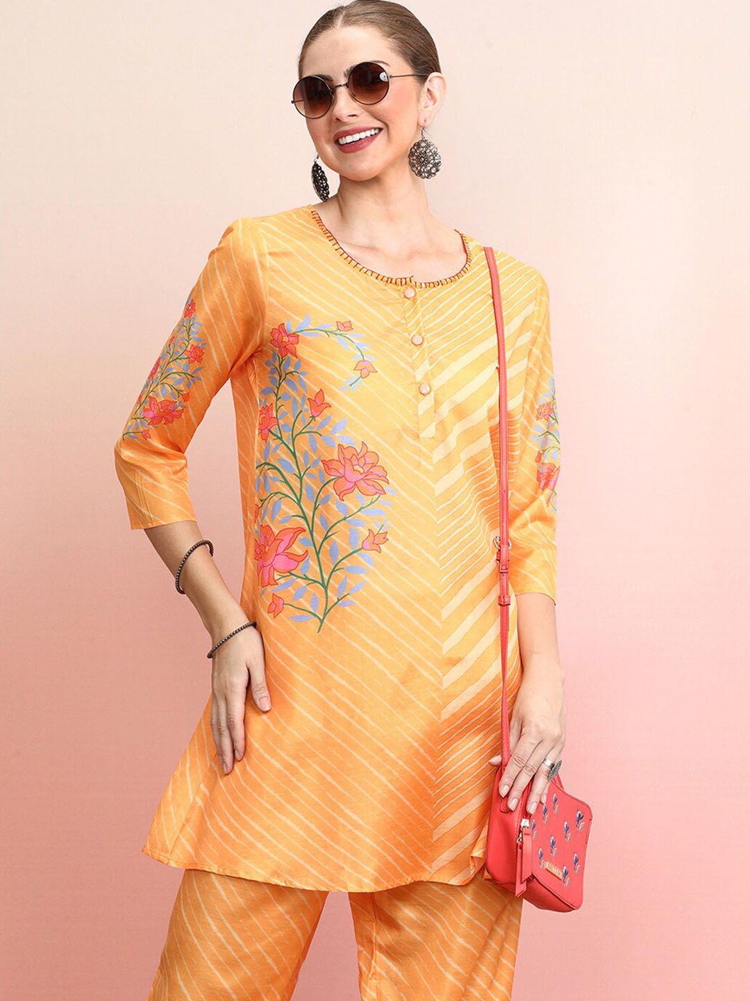 Indo Era Printed Top and Trousers Co-Ords